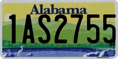 AL license plate 1AS2755