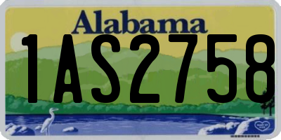 AL license plate 1AS2758