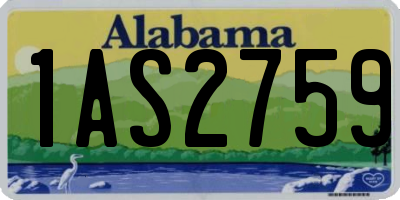 AL license plate 1AS2759