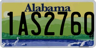 AL license plate 1AS2760