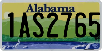 AL license plate 1AS2765