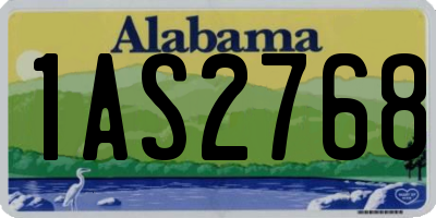 AL license plate 1AS2768