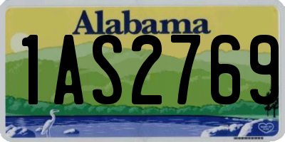 AL license plate 1AS2769