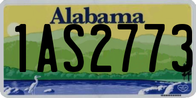 AL license plate 1AS2773