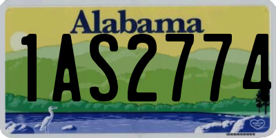 AL license plate 1AS2774
