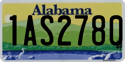 AL license plate 1AS2780