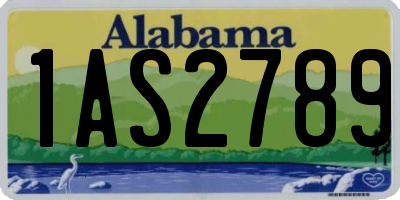 AL license plate 1AS2789