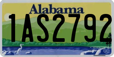 AL license plate 1AS2792