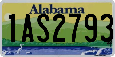AL license plate 1AS2793