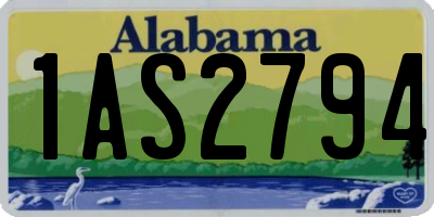 AL license plate 1AS2794