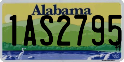 AL license plate 1AS2795