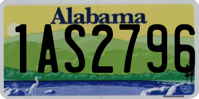 AL license plate 1AS2796