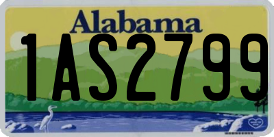 AL license plate 1AS2799