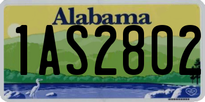 AL license plate 1AS2802