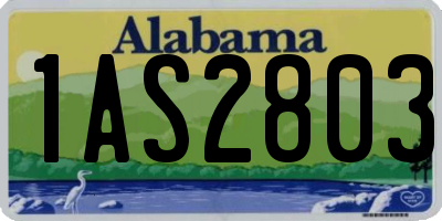 AL license plate 1AS2803