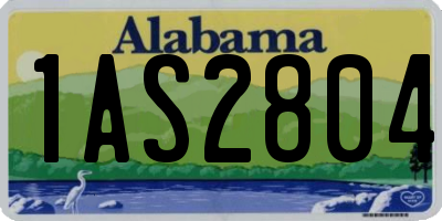 AL license plate 1AS2804