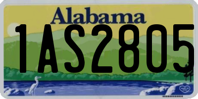 AL license plate 1AS2805