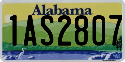 AL license plate 1AS2807