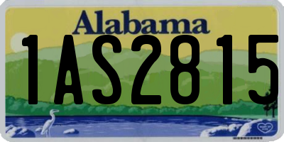 AL license plate 1AS2815