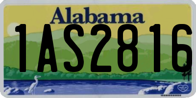 AL license plate 1AS2816