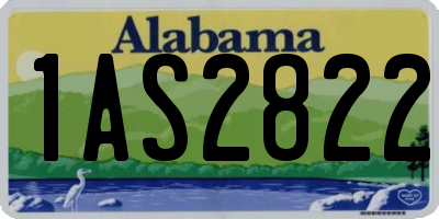 AL license plate 1AS2822