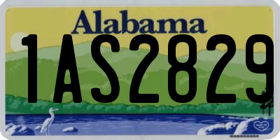 AL license plate 1AS2829