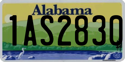 AL license plate 1AS2830