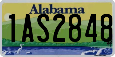 AL license plate 1AS2848