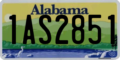 AL license plate 1AS2851