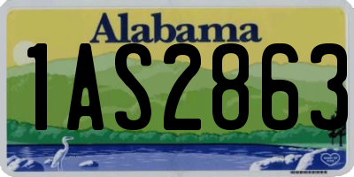 AL license plate 1AS2863