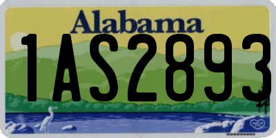 AL license plate 1AS2893