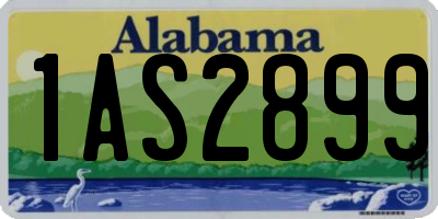 AL license plate 1AS2899