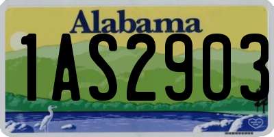 AL license plate 1AS2903