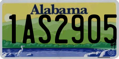 AL license plate 1AS2905
