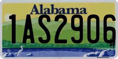 AL license plate 1AS2906