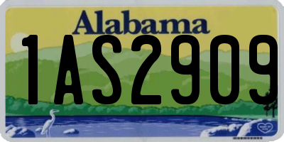 AL license plate 1AS2909