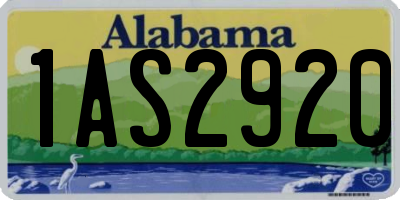 AL license plate 1AS2920
