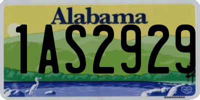 AL license plate 1AS2929