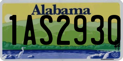 AL license plate 1AS2930