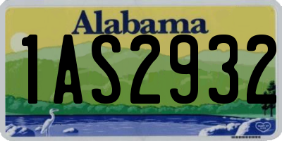 AL license plate 1AS2932