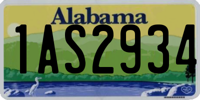 AL license plate 1AS2934