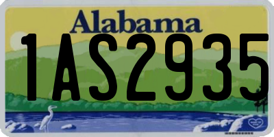 AL license plate 1AS2935
