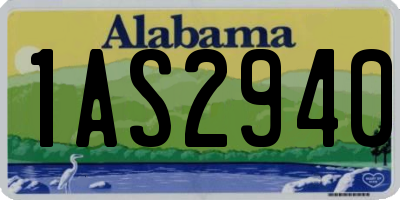 AL license plate 1AS2940