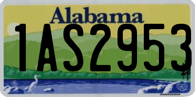 AL license plate 1AS2953