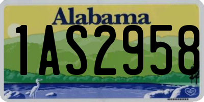 AL license plate 1AS2958