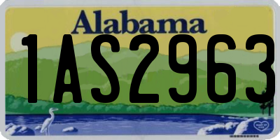AL license plate 1AS2963