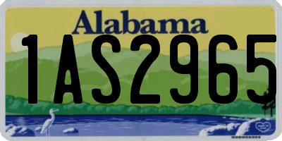 AL license plate 1AS2965