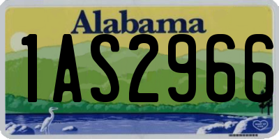 AL license plate 1AS2966