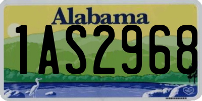 AL license plate 1AS2968