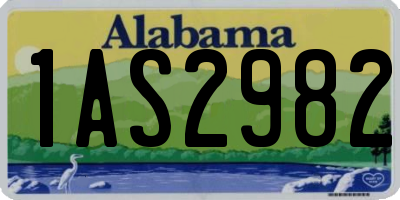 AL license plate 1AS2982